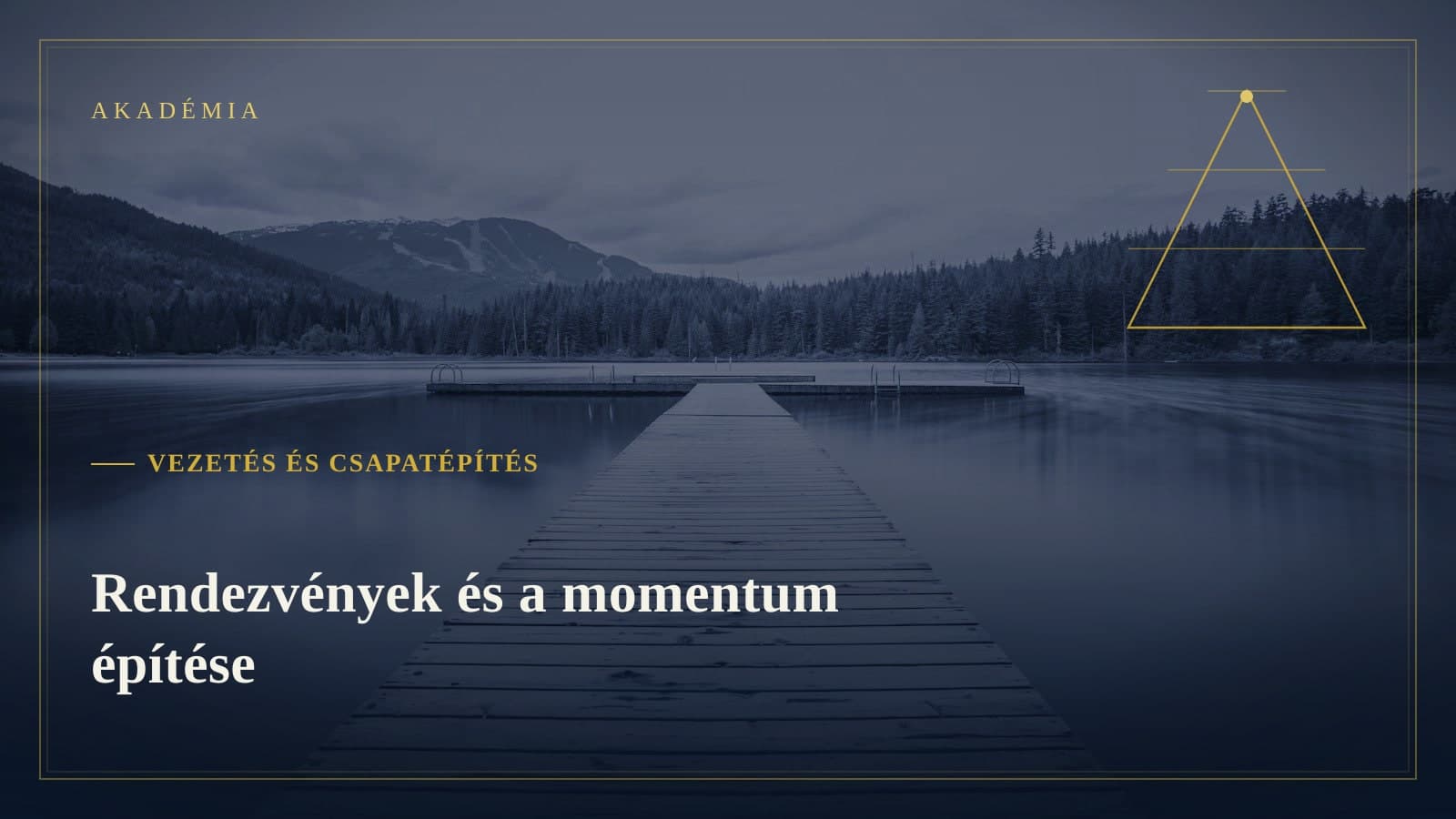[Akadémia borító] Vezetés és csapatépítés — Rendezvények és a momentum építése