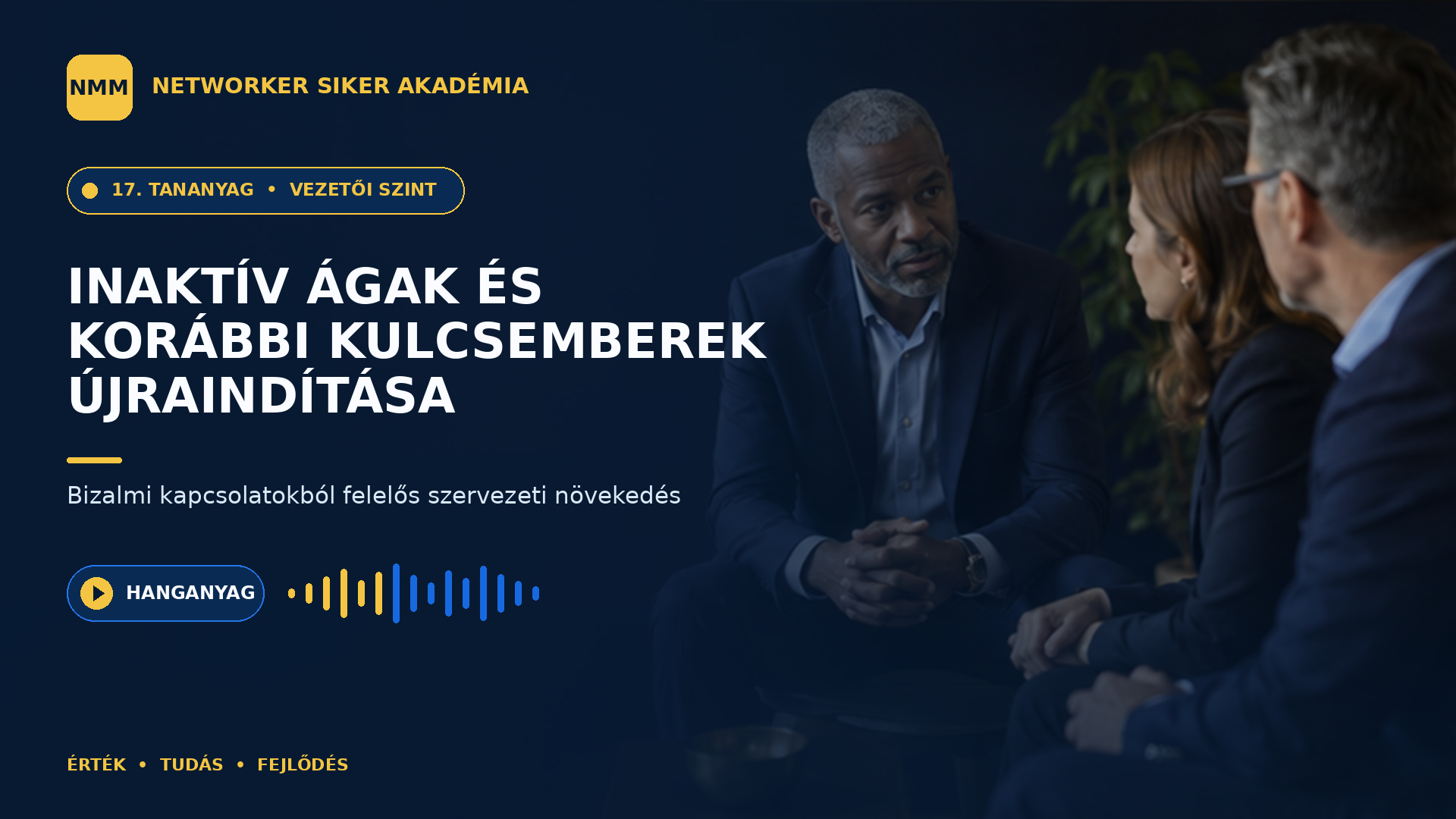 Inaktív ágak és korábbi kulcsemberek újraindítása